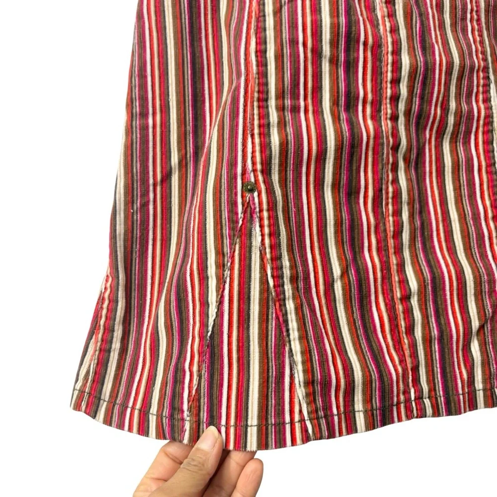 The Children's Place red Corduroy striped bohemian Y2K skirt Size 10‎